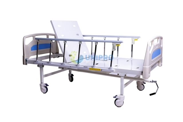 Image of UNI-PRO UNIPRO Hospital Bed with Commode for Patients at Home | One Function | Manual Semi-Fowler Backrest with Foam Mattress | Adjustable for Comfort Safety and Ease of Use in Home Care