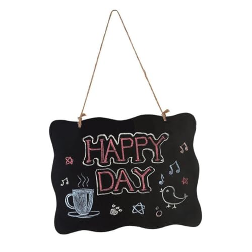 STOBOK 2 Piezas pizarra creativa de doble cara decoracion pared decoración pared wall decoration adorno pared tablero de mensajes listado de decoración del hogar De madera Black