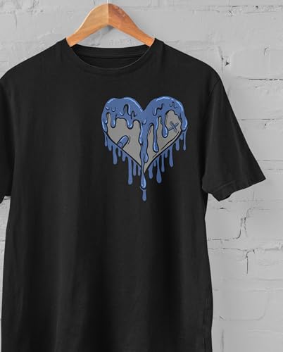 AJ 12 French Blue 12s Shirt, Dripping Heart, Shirts Match Sneakers 2D Sneaker T-Shirt Tee4