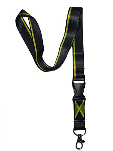 Tour de Cou Porte Badge Régions Porte Clés Cordon avec Clip (Jamaique)