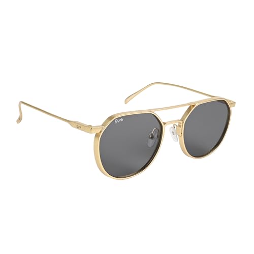 Image of GYNK Trending Round Classic Metal 100% UV Protection Sunlight Blocking Vintage Sunglasses for Men Women Girls