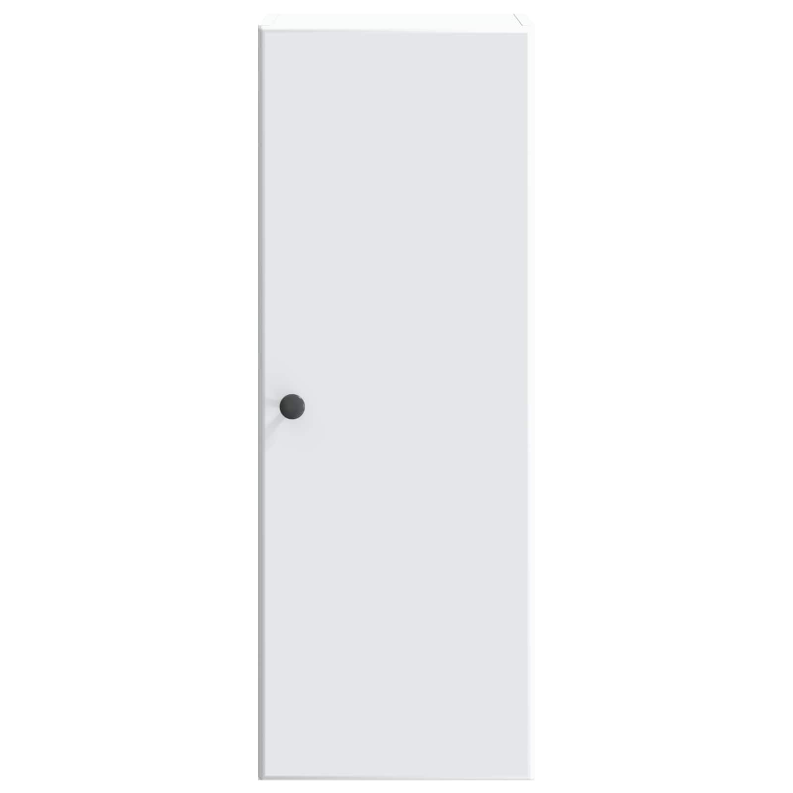 Mobiletto a Muro Bianco 33 x 34,5 x 90 cm Legno Ingegnerizzato con Anta