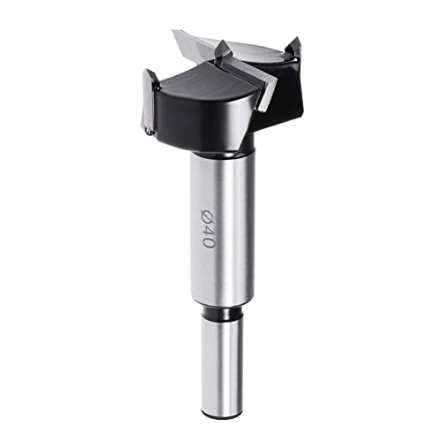 TA-VIGOR 40mm Forstner Drill Bit, Tungsten Carbide Wood Hole Saw Auger Opener for Woodworking Hinge Hole Drilling Boring Bit Cutter - Image 3