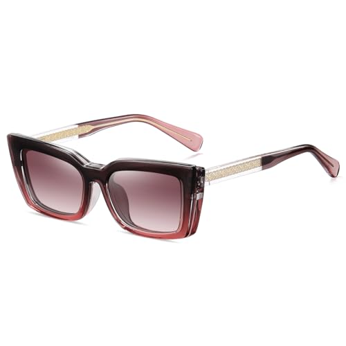 Square Frame Sunglasses Polarized Clip On Tr90 Magnetic Cat Eye Women Driving Sun Glasses Uv400 Acetate Temple