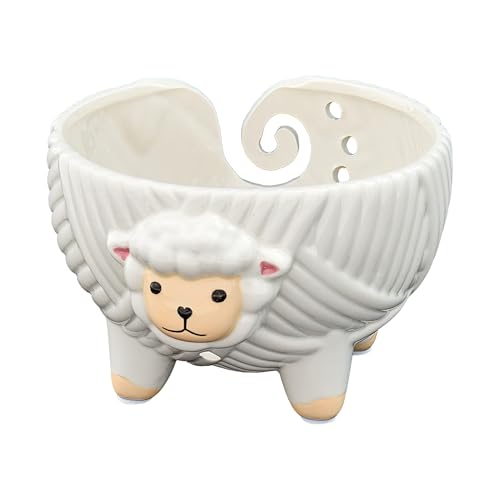 Adorable Sheep-Shaped Yarn Bowl for Knitting & Crocheting Practical & Charming Craft Accessory Keeps Yarn Tangle-Free 18 x 11.8cm