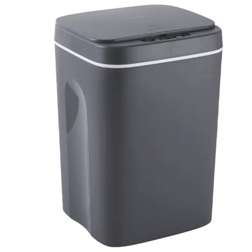 Bote de basura inteligente con sensor gris 13.78x9.06x8.66 in