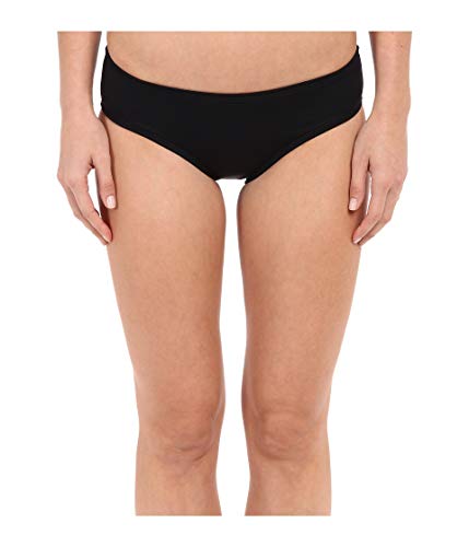 TYR Women's Solid Mid Rise Bottom Swimwear, 001 Black, Size 8