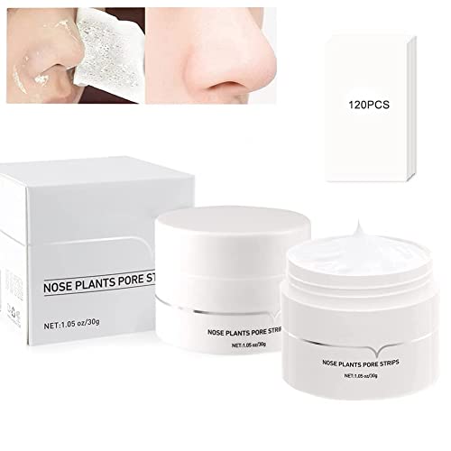 MAITING 2PCS Nose Plants Pore Strips, Blackhead Remover Mask Pore Strips for Face Nose, Black Head Remover Peel Off Face Mask Nose Strips for Blackheads with 120PCS Nose Strip