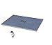 Produktbild Duschelement 90x120x5/10,5cm Duschboard 4-seitiges Gefälle Extra Flach Beflisbar Duschrinne 8cm Abdeckung PLATE Ablauf Viega SHORTLINE S4