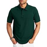 Hanes Men's Short Sleeve X-Temp W/FreshIQ Polo, Deep Forest, X-Large