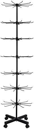 Nvifco Retail Display Stand 7 Tier，Spinner Display Rack，Adjustable Keyring Craft Jewelry Hats Toys Show Rack for Retail Store