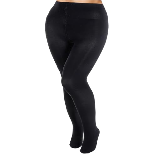 Image of Abeillo Plus Size Black Tights for Women, 60D Women's Stockings, Soft Opaque Pantyhose High Waist Leggings for Comfort and Elegance(M)