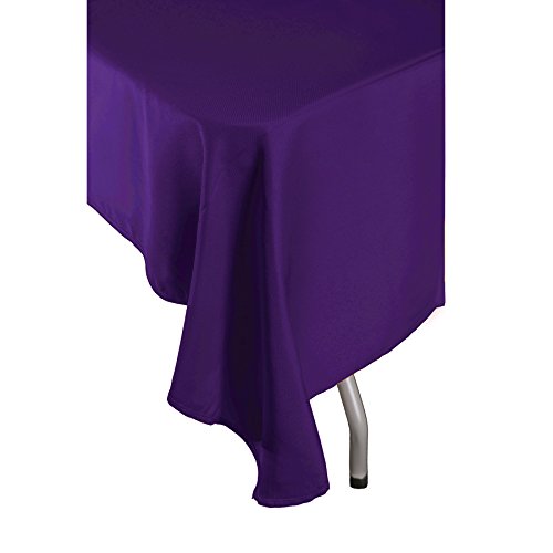 Ylzyaa Rectangle Tablecloth - 60 X 102 Inch - Purple Rectangular Table Cloth For 6 Foot Table In Washable Polyester - Great For Buffet Table, Parties, Holiday Dinner, Wedding & More #TOP1