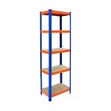 Relaxdays Scaffale carichi pesanti, blu-arancione