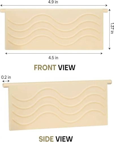 Image of 4-Pack Dryer Vent Cover Replacement with Enhanced Rippled Design - 4.5in Plastic Polymer Dryer Exhaust Vent Cover Replacements, Weather Resistant Exterior Dryer Vent Flap Replacement (Beige)