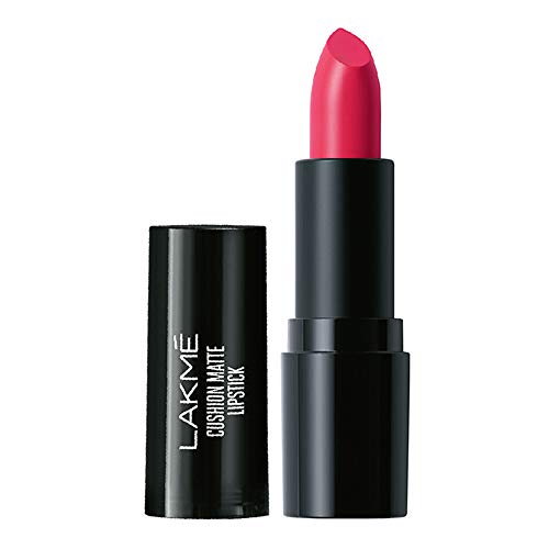 Image of Lakme Forever Matte Lipstick, Waterproof, Non Drying, Creamy Matte Bullet Lipstick Made With French Rose Oil Extracts, Pink Ruby, 4.5g