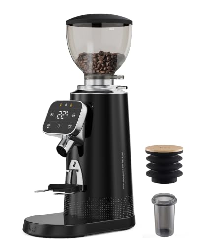 Image of Tuni G3 64mm Flat Burr Coffee Grinder with 100 Grind Settings, Black