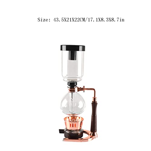 LXX Siphon-Kaffeemaschine Manuelle Retro-Vakuum-Glas-Siphon-Topf-Perkolatoren 3 Tassen Glas-Tisch-Siphon-Kaffeemaschine – Bild 3