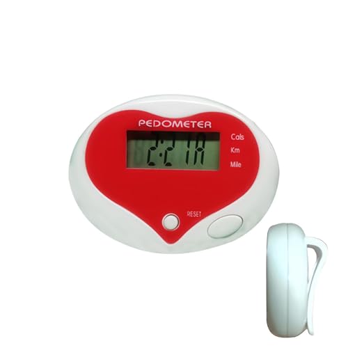 Contador portátil con diseño de corazón: Dispositivo de medición para calcular calorías, fácil de Usar con de un Solo Toque, Reloj para Correr Resistente, Accesorios Deportivos Senderi