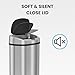 iTouchless SensorCan 13 Gallon Kitchen Trash Can with Lid & Odor Filter – Motion Sensor Stainless Steel Garbage Bin for Home, Office, or Garage – Slim Oval Shape, Large Capacity Design