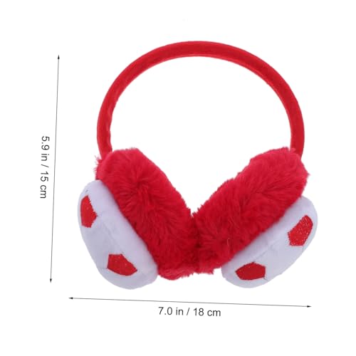 FRCOLOR Lovely Plush Winter Earmuffs for Stylish Ear Warmers with Cool Football Design Protective Ear Covers for Boys for Outdoor Activities School Use2