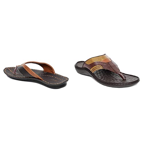 Image of PARAGON SHOES Men Brown Flip-Flops-6 UK (39.5 EU) (PU6947G-Brown) SHOES Men Tan Flip-Flops-6 UK (39.5 EU) (PU6130GP-Tan)