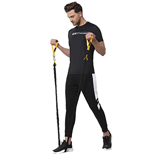 Image of Red Tape Men Black Graphic Print Activewear T-Shirt