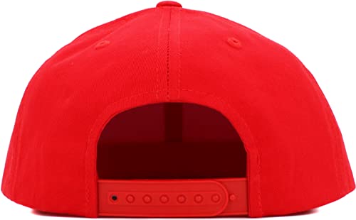 Image of KBETHOS Classic Snapback Hat Blank Cap Underbrim Cotton Wool Blend Flat Visor Adjustable Unisex