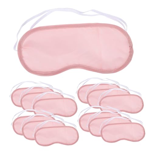 Beaupretty 20piezas Máscaras De Poliéster Para Dormir Antifaz Desechable Para Cubrir Ojos Cómodo Rosa