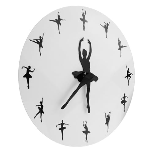 Garneck Reloj Fácil de Limpiar Negro de Pared de de Acrílico Diseño Redondo y Elegante y Adecuado para de y Oficinas para Oficinas