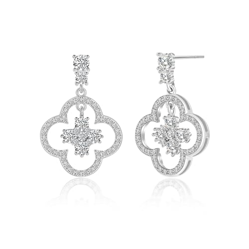 14K Gold Clover Earrings for Women Four Leaf Clover Earrings lucky Earrings for Women Mother's Day Gift Gift for Wife