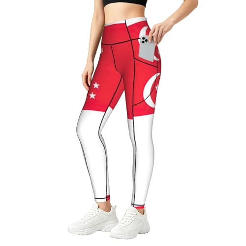 Ropa de gimnasio para mujer con diseño de Singapur y control de abdomen para entrenamiento