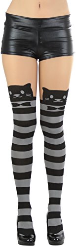 Image of ToBeInStyle Women's Cute Thigh High Printed Character Tights