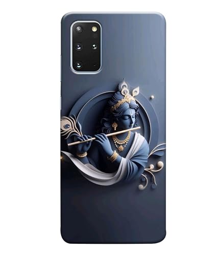 Image of Lord Krishna 3D Effect Printed Hard Back Case Cover Compatible for Samsung Galaxy S20 Plus (Multicolor) - D1661