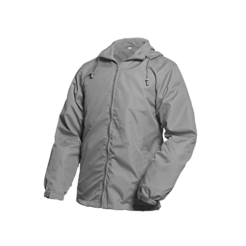 Lansbojun Mens Windbreaker Water-Resistant Lightweight Rain Jacket with Hood Wind Breakers Dark Gray L
