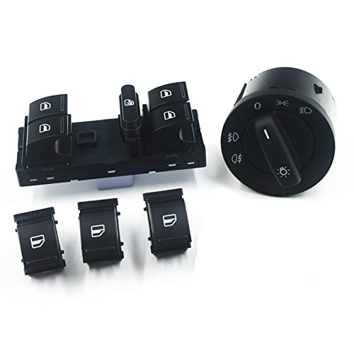 KCSAC Auto-Power-Fenster-Taste-Scheinwerferschalter fit for Vw 