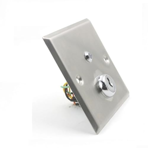 Interruptor de llave Zoegneer de acero inoxidable 86x86 mm para control de accesos 4