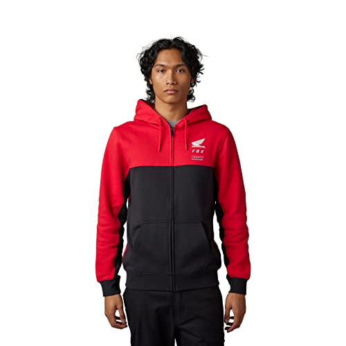 Amazon.com: FOX X HONDA ZIP FLEECE HOODIE Flame Red : Clothing