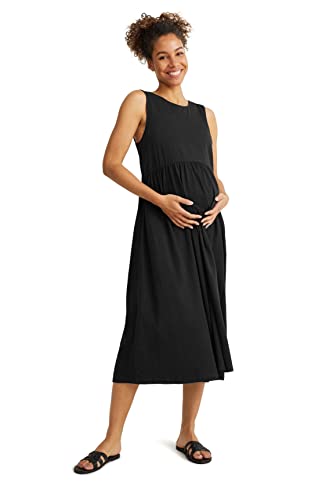 C&A Damen Kleid Rundhalsausschnitt Midi A-Linie Kleider Umstandsmode...