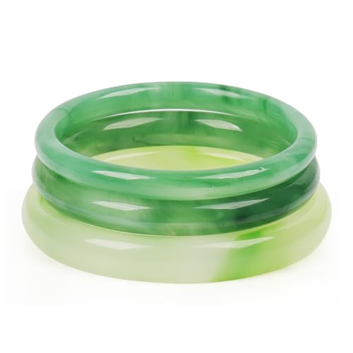 BOZAMBA 3 Pcs Natural Jade Bangle...