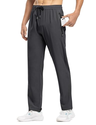 Image of TBMPOY Men's Outdoor Lightweight Hiking Mountain Pants Running Active Jogger Pants