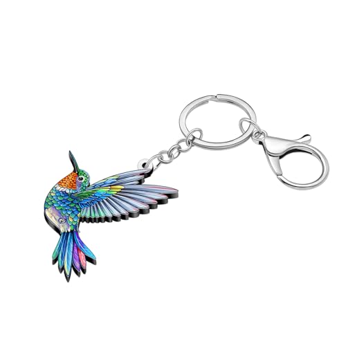 WEVENI Acrylic Hummingbird Keychain Bird Gifts Jewelry for Women Girl Bag Purse Car Handbag Accessories Charms2