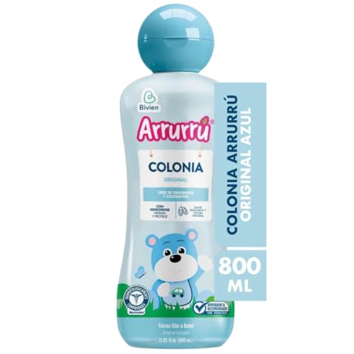 JETa Imports Arrurru Original Baby Cologne 800 ml (27.05 oz) Light Fresh Baby Fragrance for Daily Use Imported from Colombia (Blue (Azul) 27.05fl oz)