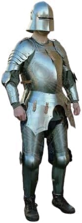 Medieval Gothic Knight Full Suit Of Armor, Medium, Silver