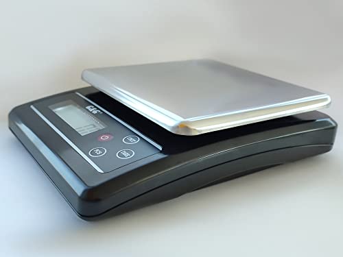 G&G KF-B Küchenwaagen, 6kg -3kg / 0.1g einstellbare Abschaltautomatik, Feinwaage Digitalwaage, mit Netzteil und Batterien (6kg / 4 Messbereiche (KF6000B))