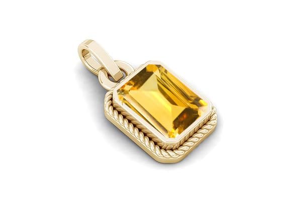 Natural Yellow Topaz Pendant 11.25 Ratti 10.00 Carat Lab Certified in Panchdhatu (5 Metals), Sunela Stone Gold Plated Locket-image-26