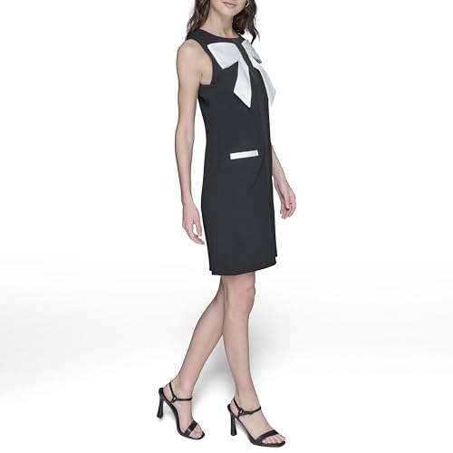 KARL LAGERFELD Women's Sleeveless Bow Detail Mini Dress3