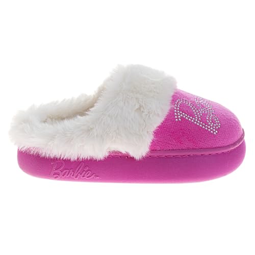 Josmo Barbie Girls Slippers Cozy Fuzzy Plush House Shoes Warm Indoor Outdoor Kids Bedroom Slippers for Little Kid Big Kid Adults2