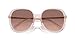 COACH Women's HC8403D Square Sunglasses, Transparent Rose/Brown Pink Gradient, 59 mm