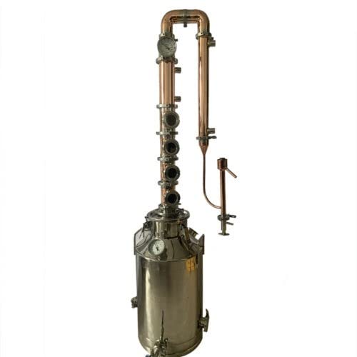 Distillatore di rame da 13 galloni 50L con colonna di reflusso in rame da 3 pollici
